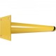 Bolardo de Seguridad Metal 91.4CM de Altura Bolardo de Acero Amarillo Tráfico Bolardo de Tubo de Acero para Seguridad del Tráfico