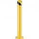 Bolardo de Seguridad Metal 91.4CM de Altura Bolardo de Acero Amarillo Tráfico Bolardo de Tubo de Acero para Seguridad del Tráfico