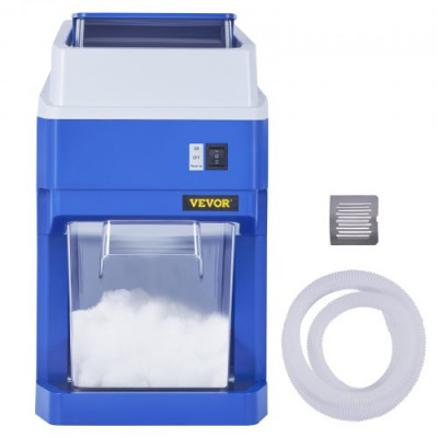 VEVOR Máquina para Picar Hielo Comercial 120kg/h Trituradora de Hielo Eléctrica 650W Picadora de Hielo Comercial 4 Cuchillas de Acero Inoxidable Cuerpo de Abs