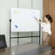 Buy Rolling Magnetic Whiteboard 122x91.5 cm Double Sided Mobile Whiteboard Dry Erase Board with Reversible Whiteboard Stand 360° Adjustable Height with 3 Markers 1 Eraser