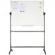 Koop Magnetisch rollend whiteboard 122x91,5 cm Dubbelzijdig mobiel whiteboard Droog uitwisbaar bord met omkeerbare whiteboardstandaard 360° verstelbare hoogte met 3 markeringen 1 gum