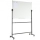 Koop Magnetisch rollend whiteboard 122x91,5 cm Dubbelzijdig mobiel whiteboard Droog uitwisbaar bord met omkeerbare whiteboardstandaard 360° verstelbare hoogte met 3 markeringen 1 gum