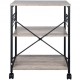 Buy 3 Tier Kitchen Bakers Rack Utility Storage Shelving 60 x 40 x 72 cm with 8 Hooks 50kg Capacity Microwave Oven Holder Rack, Light Ivory