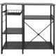 Buy 5 Tier Kitchen Bakers Rack Utility Storage Shelving 90 x 40 x 84 cm with 8 Hooks 118kg Capacity Microwave Oven Stand Shelf, Dark Grey