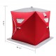 Comprar Refugios de Pesca en Hielo 203 x 228 x 170 cm, Tienda de Pesca de Invierno Tejido Oxford 300D, PVC, Tienda Roja de Refugio Portátil Impermeable Carpa con 2 Puerta 2 Ventanas, para 3 Personas