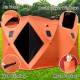 Buy Ice Fishing Shelters, 360 x 180 x 205 cm Winter Fishing Tent Oxford Fabric, 300D PVC Orange Portable Waterproof Shelter Tent with 2 Doors 4 Windows, for 8 Persons