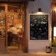 Buy Black Chalkboard Menu Board with Wooden Frame Wall Hanging 889 x 1168 mm Chalkboard Message Board Magnetic Chalkboard for Restaurant, Bar, Cafe, Kitchen, Home Decor and Weddings