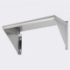 Buy Stainless Steel Wall Shelf 610x305x63mm Floating Shelf with Triangle Bracket Max Load 104kg Wall Shelf for Books Picture Frames Plants Office Bathroom Kitchen