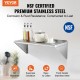 Buy Stainless Steel Wall Shelf 915x305x63mm Floating Shelf with Triangle Bracket Max Load 113kg Wall Shelf for Books Picture Frames Plants Office Bathroom Kitchen