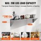 Buy Stainless Steel Wall Shelf 1219x305x63mm Floating Shelf with Triangle Bracket Max Load 127kg Wall Shelf for Books Picture Frames Plants Office Bathroom Kitchen