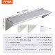 Comprar Estante de Pared de Acero Inoxidable 1219x305x63 mm Estante Flotante con Soporte Triangular Carga Máxima de 127 kg Estantería de Pared para Libros Portarretratos Plantas Oficina Baño Cocina