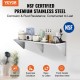 Buy Stainless Steel Wall Shelf 1524 x 356 x 63 mm Floating Shelf with Triangle Bracket Max Load 180kg Wall Shelf for Books Picture Frames Plants Office Bathroom Kitchen