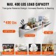 Buy Stainless Steel Wall Shelf 1524 x 356 x 63 mm Floating Shelf with Triangle Bracket Max Load 180kg Wall Shelf for Books Picture Frames Plants Office Bathroom Kitchen