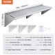 Comprar Estante de Pared de Acero Inoxidable 1524 x 356 x 63 mm Estante Flotante con Soporte Triangular Carga Máxima de 180 kg Estantería de Pared para Libros Portarretratos Plantas Oficina Baño Cocina