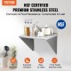 Buy Stainless Steel Wall Shelf 610 x 457 x 63 mm Floating Shelf with Triangle Bracket Max Load 136kg Wall Shelf for Books Picture Frames Plants Office Bathroom Kitchen