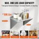 Buy Stainless Steel Wall Shelf 610 x 457 x 63 mm Floating Shelf with Triangle Bracket Max Load 136kg Wall Shelf for Books Picture Frames Plants Office Bathroom Kitchen