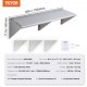 Buy Stainless Steel Wall Shelf 1524 x 457 x 63 mm Floating Shelf with Triangle Bracket Max Load 204kg Wall Shelf for Books Picture Frames Plants Office Bathroom Kitchen