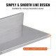 Buy 406x218mm Stainless Steel Shelving Wall Mounted Floating Shelf with Backsplash 20kg Load Heavy Duty for Restaurants, Kitchens, Bars, Homes, Hotels