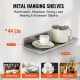 Buy 610x218mm Stainless Steel Shelving Wall Mounted Floating Shelf with Backsplash 20kg Load Heavy Duty for Restaurants, Kitchens, Bars, Homes, Hotels