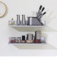 Buy 610x218mm Stainless Steel Shelving Wall Mounted Floating Shelf with Backsplash 20kg Load Heavy Duty for Restaurants, Kitchens, Bars, Homes, Hotels