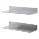 Buy 610x218mm Stainless Steel Shelving Wall Mounted Floating Shelf with Backsplash 20kg Load Heavy Duty for Restaurants, Kitchens, Bars, Homes, Hotels