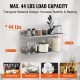 Buy 762x218mm Stainless Steel Shelving Wall Mounted Floating Shelf with Backsplash 20kg Load Heavy Duty for Restaurants, Kitchens, Bars, Homes, Hotels