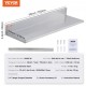 Buy 762x218mm Stainless Steel Shelving Wall Mounted Floating Shelf with Backsplash 20kg Load Heavy Duty for Restaurants, Kitchens, Bars, Homes, Hotels