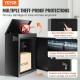 Buy Parcel Box 39x27x52.2 cm Galvanized Steel Mailbox Code Lock Freestanding Wall Mount Removable Anti-Theft Baffle IPX3 Waterproof Parcel Drop Box for Home Porch