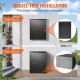 Buy Parcel Box 39x27x52.2 cm Galvanized Steel Mailbox Code Lock Freestanding Wall Mount Removable Anti-Theft Baffle IPX3 Waterproof Parcel Drop Box for Home Porch