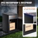 Buy Parcel Box 44x35x58.3 cm Galvanized Steel Mailbox with Code Lock Detachable Anti-Theft Baffle Wall Mount Waterproof IPX3 Parcel Storage for Home Porch