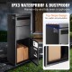 Buy Parcel Box 35.5x29.5x105.5 cm Galvanized Steel Mailbox Code Lockable Free Standing Floor Mount Baffle Anti-Theft Removable Waterproof IPX3 Package Deposit for Home Porch