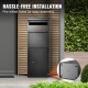 Buy Parcel Box 35.5x29.5x105.5 cm Galvanized Steel Mailbox Code Lockable Free Standing Floor Mount Baffle Anti-Theft Removable Waterproof IPX3 Package Deposit for Home Porch