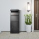 Buy Parcel Box 35.5x29.5x105.5 cm Galvanized Steel Mailbox Code Lockable Free Standing Floor Mount Baffle Anti-Theft Removable Waterproof IPX3 Package Deposit for Home Porch