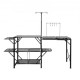 Buy Camping Cooking Table, Portable Folding Cooking Station with Carry Bag, 174 x 50 x 160 cm Aluminum Camping Table for Outdoor Picnics, BBQs, Camping