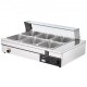 Comprar Aquecedor de buffet 6 x 11,4 L para banho de água elétrico com temperatura ajustável 30-85 ° C 1500 W Aquecedor de buffet seco à prova de queimadura de aço inoxidável para reaquecimento de alimentos para festas noturnas