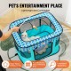 Comprar Parque Infantil Portátil para Perros 812x609x558 mm Parque Infantil Plegable para Cachorros y Gatos Tela Oxford 600D Cremallera Impermeable para Viajes, Camping, Actividades al Aire Libre