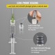 Buy Dosing Syringe with Needle 1ml 100PCS Luer Lock Syringes Borosilicate Glass Material Luer Type Administration Syringe, Precise Graduation Marks, Easy Cleaning and Reusable