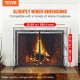 Buy Fireplace Screen 2 Panels Iron Fireplace Spark Guard 39x31 Inch Heavy Duty with Door Freestanding Spark Guard for Living Room Home Decor, Black