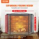 Купити Камінний екран 3 панелі Iron Fireplace Spark Guard 121,9x30 см Окремо стоячий камінний захисний кожух, не вимагає монтажу для домашнього декору вітальні, чорний