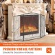 Купити Камінний екран 3 панелі Iron Fireplace Spark Guard 121,9x30 см Окремо стоячий камінний захисний кожух, не вимагає монтажу для домашнього декору вітальні, чорний