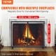 Buy Fireplace Screen 1 Panel Iron Fireplace Spark Guard 99x78 cm Heavy Duty with Freestanding Screen Door Simple Installation for Living Room Modern Home Decor, Black