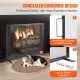 Comprar Pantalla para Chimenea 1 Panel Salvachispas para Chimenea de Hierro 99x78 cm Resistente con Puerta Mosquitera Independiente Instalación Simple para Sala Decoración Moderna del Hogar, Negro