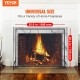 Buy Fireplace Screen 1 Panel Heavy Duty Iron Fireplace Spark Guard 36x28 Inch Freestanding Spark Guard for Living Room Modern Home Decor Black