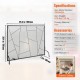 Buy Fireplace Screen 1 Panel Heavy Duty Iron Fireplace Spark Guard 36x28 Inch Freestanding Spark Guard for Living Room Modern Home Decor Black