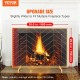 Buy Fireplace Screen 1 Panel Iron Fireplace Spark Guard 98x75.8cm Heavy Duty Freestanding Spark Guard Easy Installation for Living Room Decor, Gold