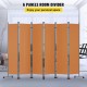 Buy 6 Panel Room Divider Folding Privacy Screen 308 x 36 x 185 cm Privacy Screen Aluminum Alloy Iron Frame for Offices, Hospitals, Restaurants, Orange