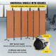 Buy 6 Panel Room Divider Folding Privacy Screen 308 x 36 x 185 cm Privacy Screen Aluminum Alloy Iron Frame for Offices, Hospitals, Restaurants, Orange