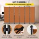 Buy 6 Panel Room Divider Folding Privacy Screen 308 x 36 x 185 cm Privacy Screen Aluminum Alloy Iron Frame for Offices, Hospitals, Restaurants, Orange