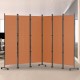 Buy 6 Panel Room Divider Folding Privacy Screen 308 x 36 x 185 cm Privacy Screen Aluminum Alloy Iron Frame for Offices, Hospitals, Restaurants, Orange