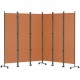 Buy 6 Panel Room Divider Folding Privacy Screen 308 x 36 x 185 cm Privacy Screen Aluminum Alloy Iron Frame for Offices, Hospitals, Restaurants, Orange